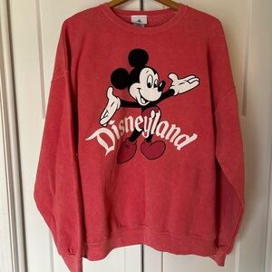 Disney Red Crewneck Sweater with Mickey Mouse